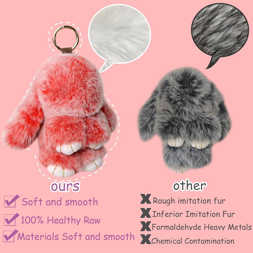 MINGRI Soft Bunny Keychain with Tin,Graduation Gifts for Her Pluch
