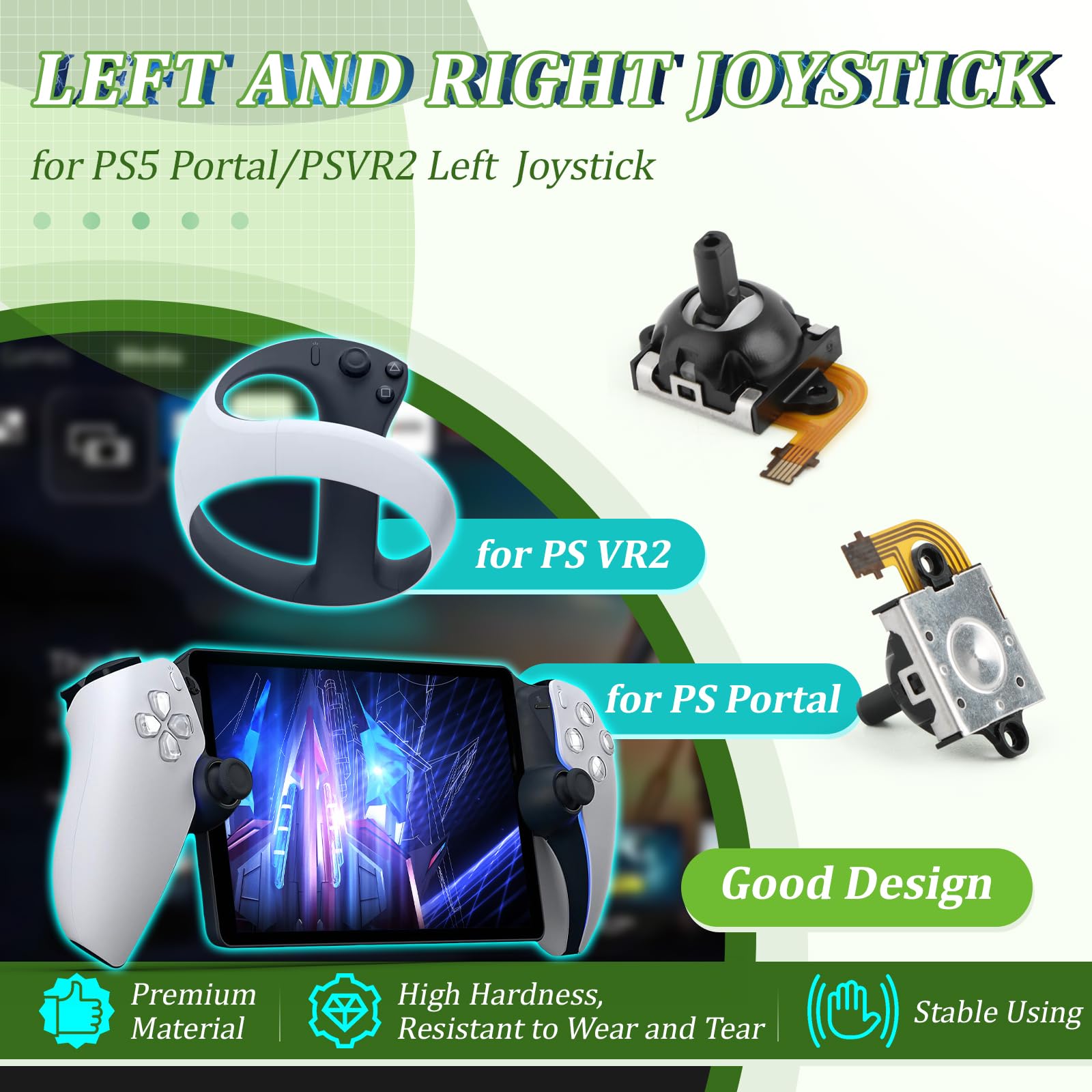 Amazon.com: Left Joystick for PS5 Portal/PSVR2 Hall Effect