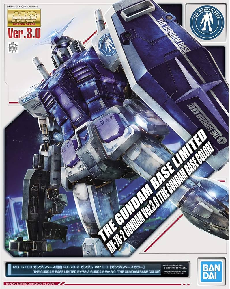 Amazon.com: Bandai 1/100 MG RX-78-2 Gundam Ver.3.0 (Gundam Base Color)