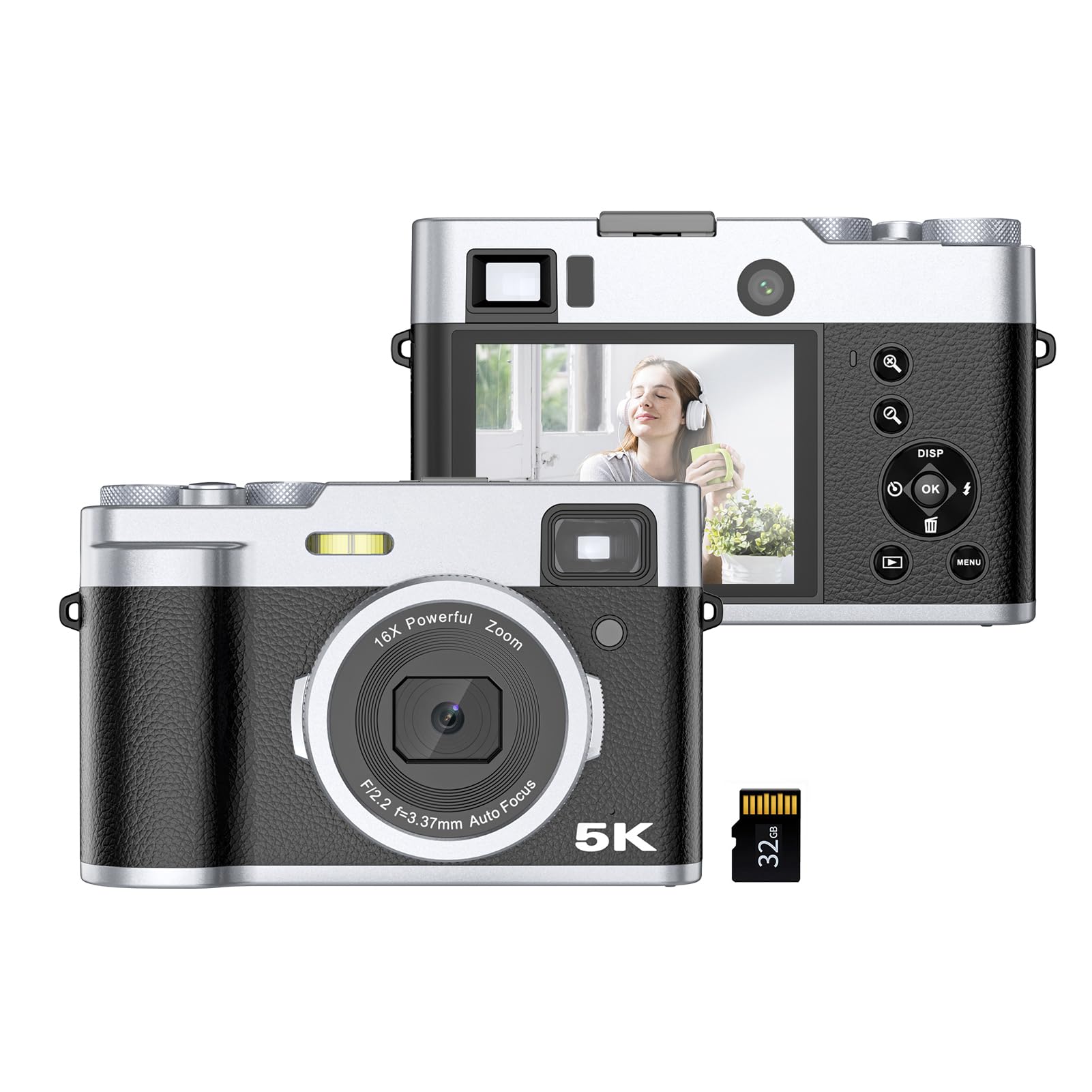 5Kレトロカメラ 680g 16倍ズーム 5Kレトロカメラ 680g 16倍ズーム