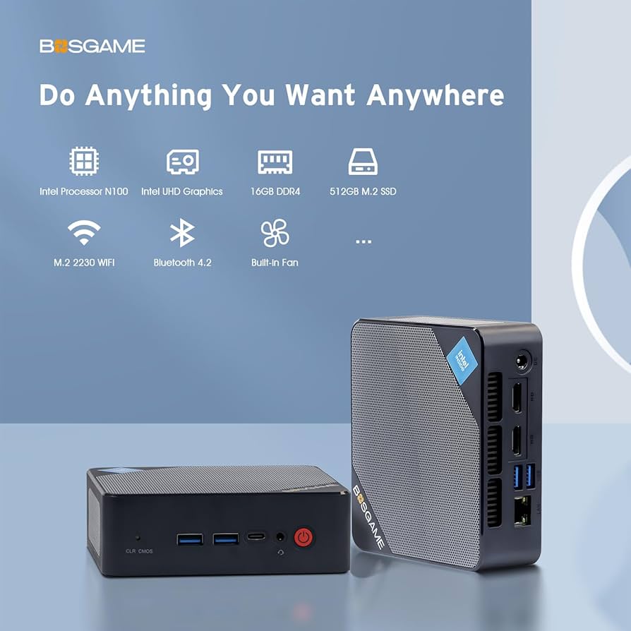 Amazon.com: BOSGAME B100 Mini PC, Inte 12th N100 Processor Desktop