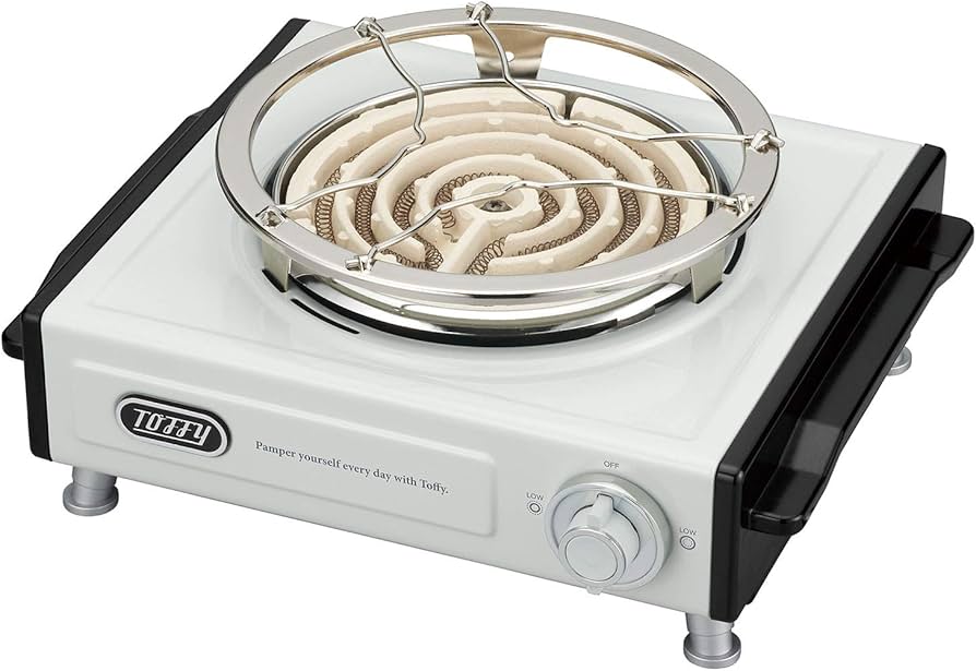 Amazon | 【Toffy/トフィー】 卓上電気こんろ K-SV1 (アッシュホワイト