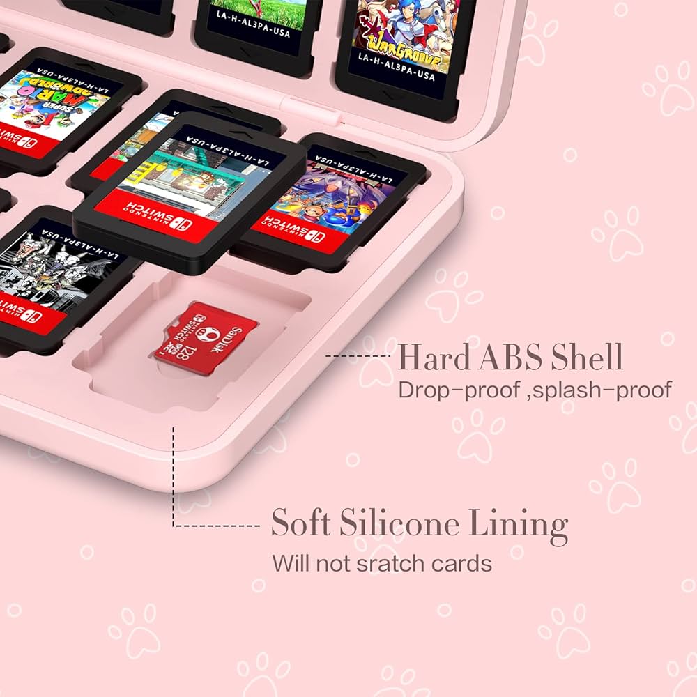 Amazon.com: NANANINO Pink Game Storage Case Compatible with