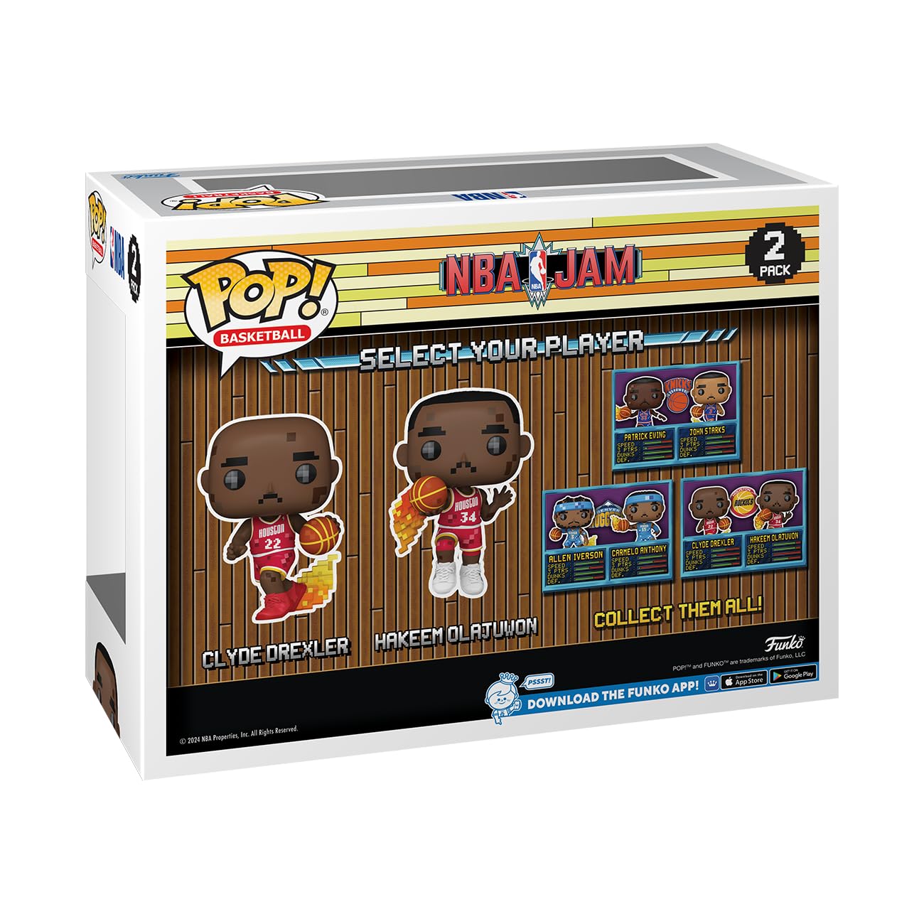 Amazon.com: Funko Pop! NBA JAM: Rockets - Clyde Drexler and Hakeem