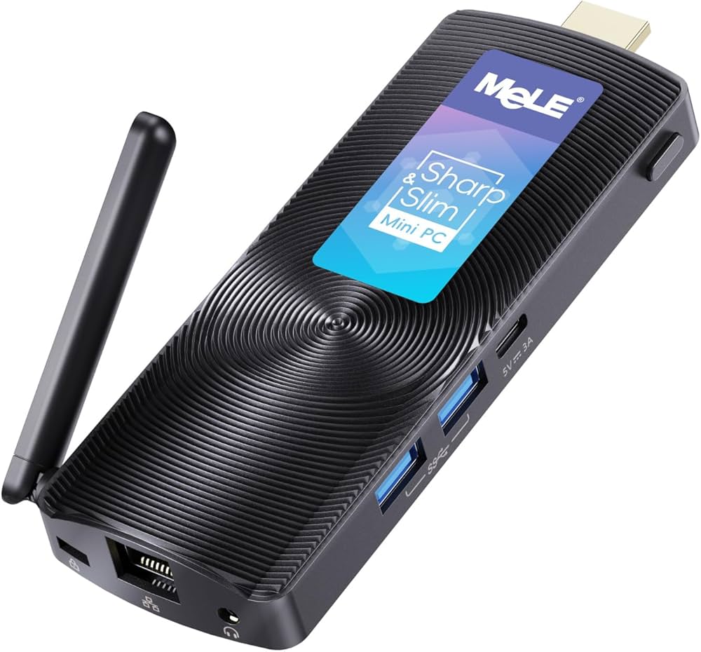 MeLE PCG02 Fanless Mini PC Stick Windows 11 Pro Celeron J4125 8G