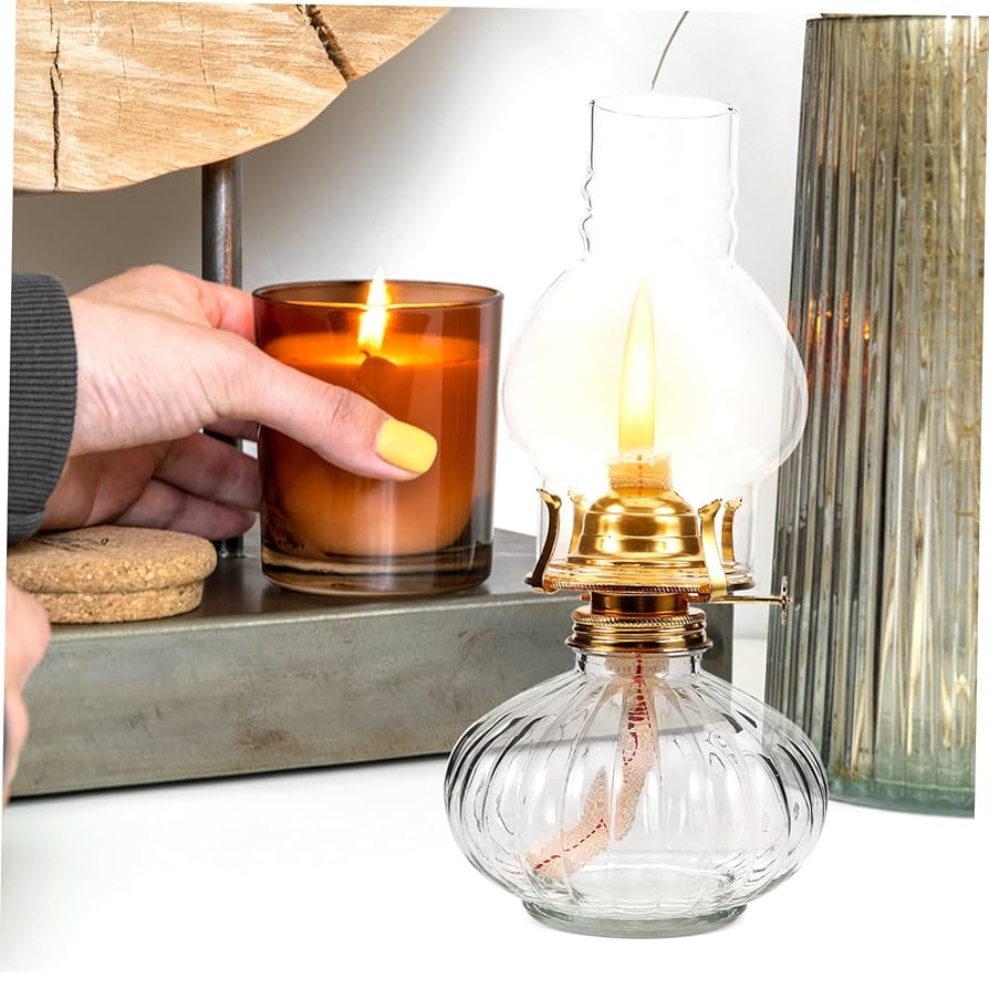 パイレックス ガラス ハンドメイド オイル ランプ キャンプ アウトドア