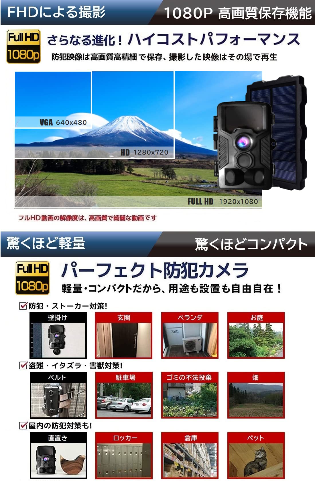 Amazon.co.jp: ハンファジャパン トレイルカメラ 防犯カメラ 【最新型