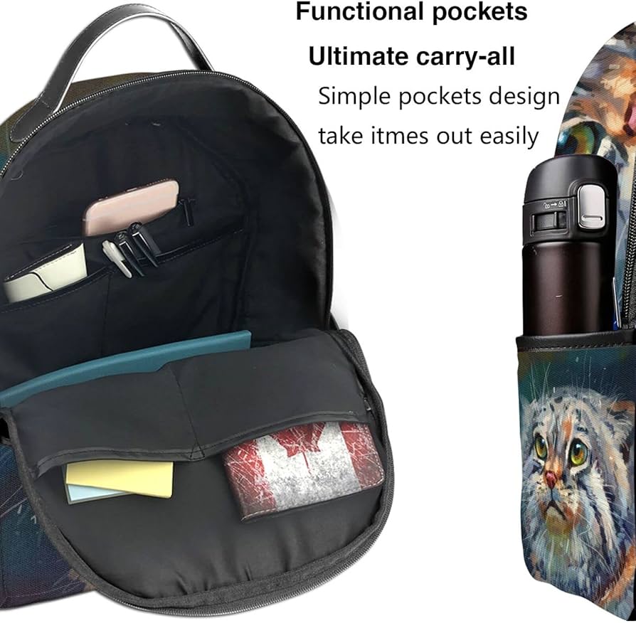 Amazon.co.jp: リュック デイパック リュックサック 猫 絵画 アート