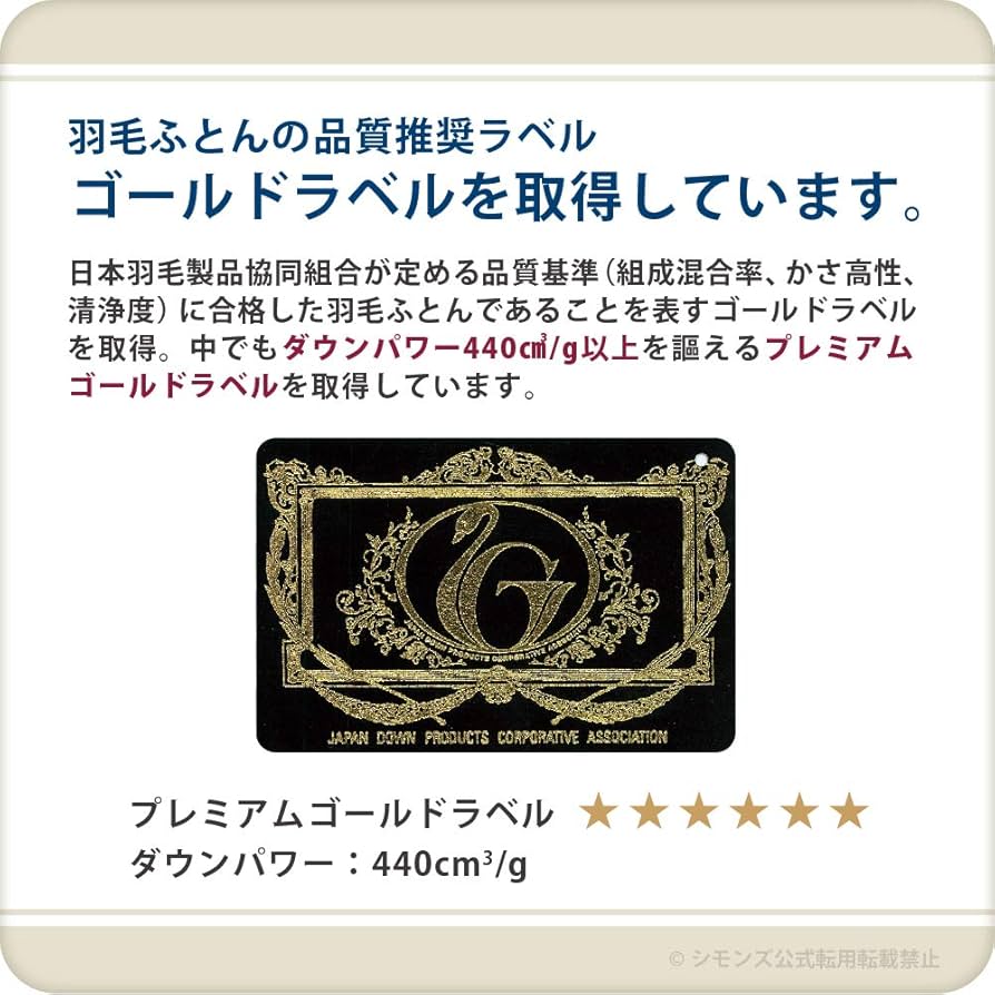 Amazon｜シモンズ(Simmons) 正規品 羽毛布団 シングル デラックス