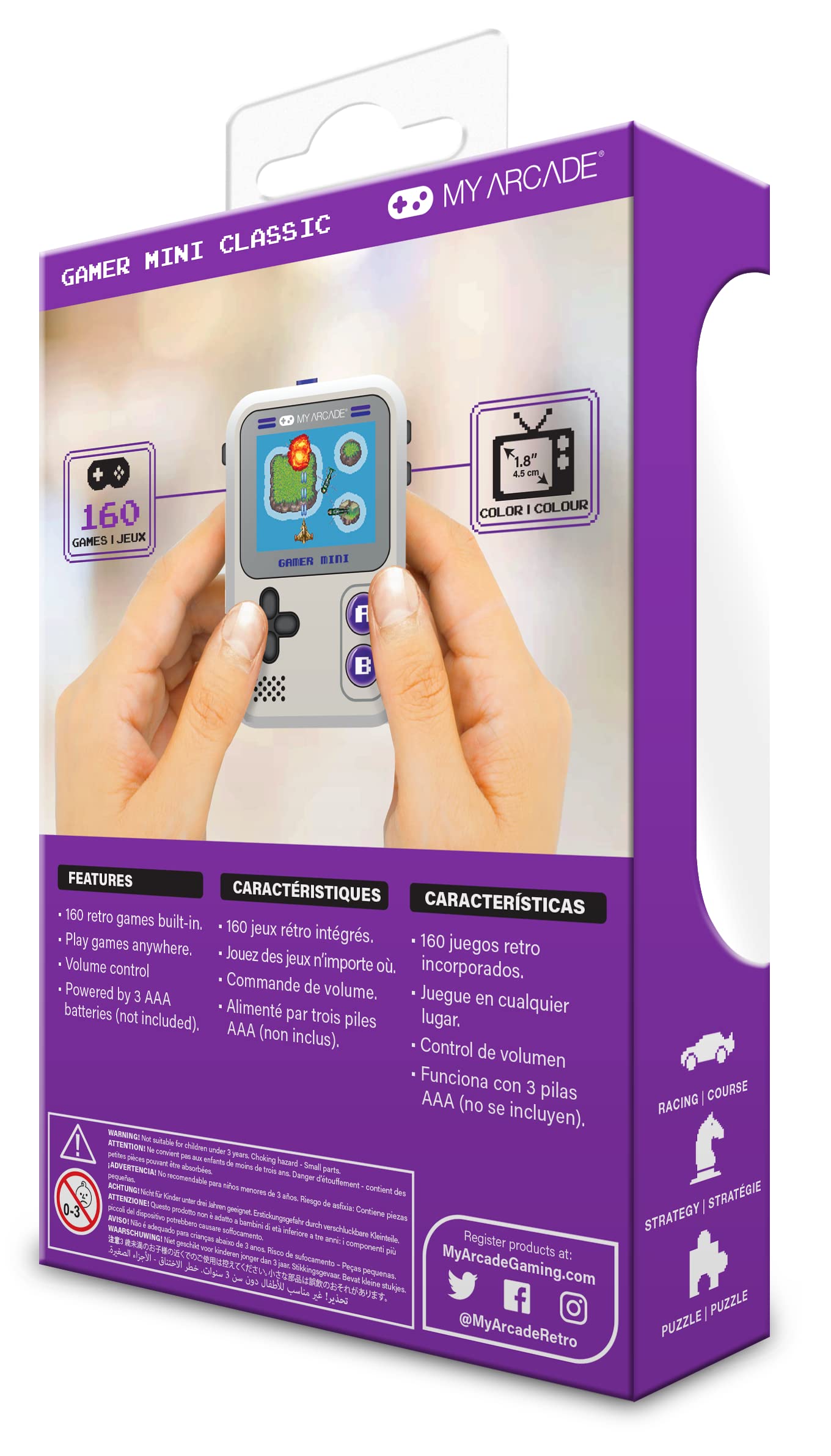 Amazon | My Arcade Gamer Mini Classic-パープル:子供用ゲーム