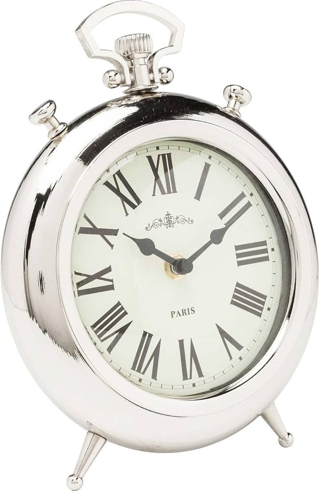 Kare Design Table Clock Round Silver : Amazon.de: Home & Kitchen