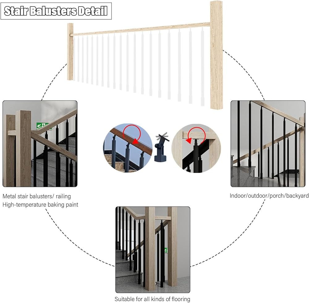 Amazon.co.jp: 手すり てすり 手摺 76 91 99 115 129 CM 金属製バラ