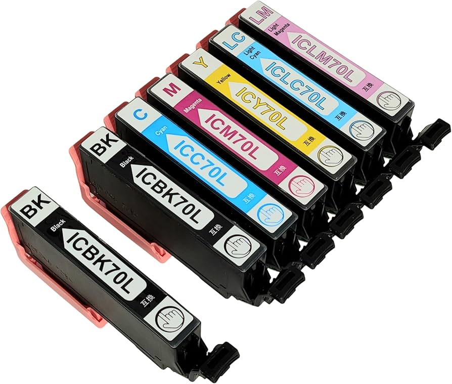 Amazon.co.jp: IC6CL70L (さくらんぼ)6色7本セット(ブラック2本) EPSON