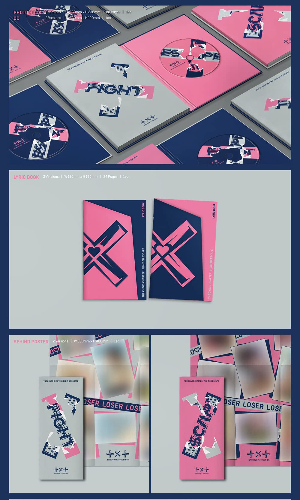 Amazon.com: TXT - CHAOS CHAPTER : FIGHT OR ESCAPE Album+Extra