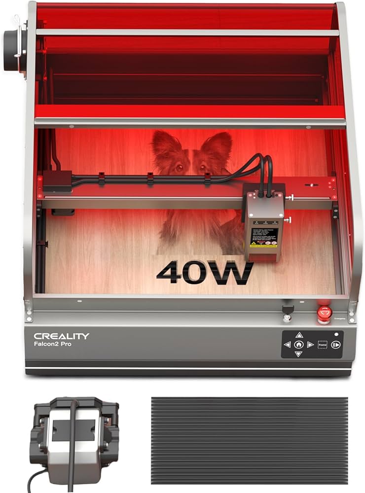 Amazon.co.jp: Creality Falcon 2 pro レーザー彫刻機、40W密閉彫刻機