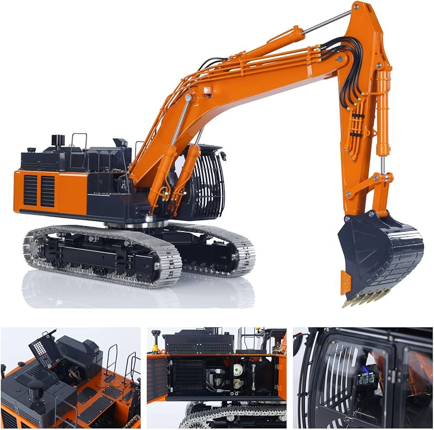 Amazon.com: wheelfun LESU Aoue Zx490 1/14 Remote Control Hydraulic