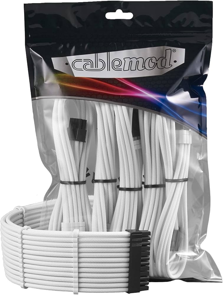Amazon | CableMod Pro ModMesh Sleeved Cable Extension Kit (White