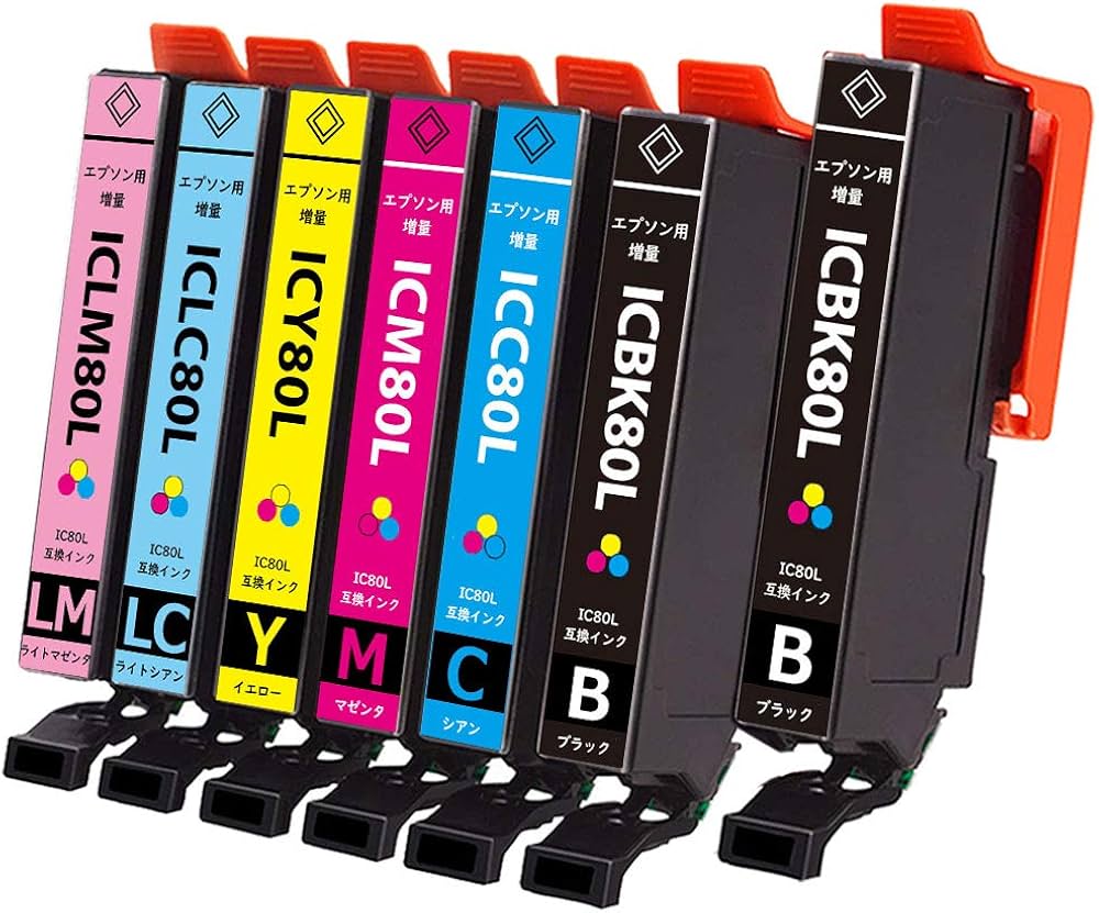 Amazon.co.jp: エプソン用IC80インク IC6CL80L 互換インクカートリッジ
