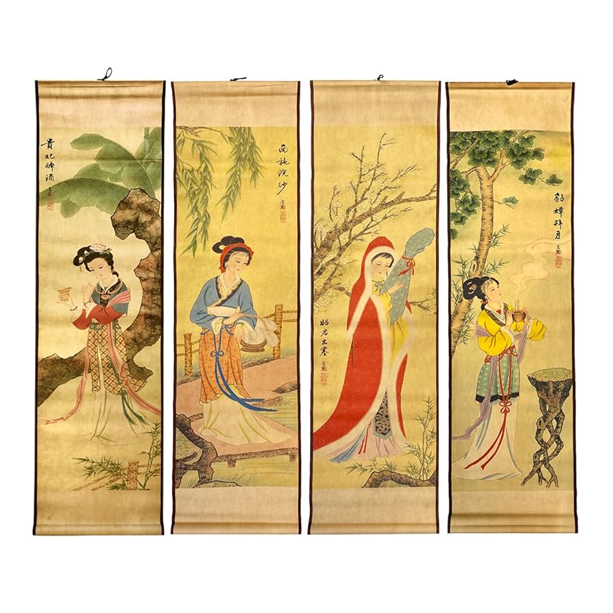 中国の壁画 戦時のもの 人物図 貴重品 古美術 AK1824A1-4 中国の