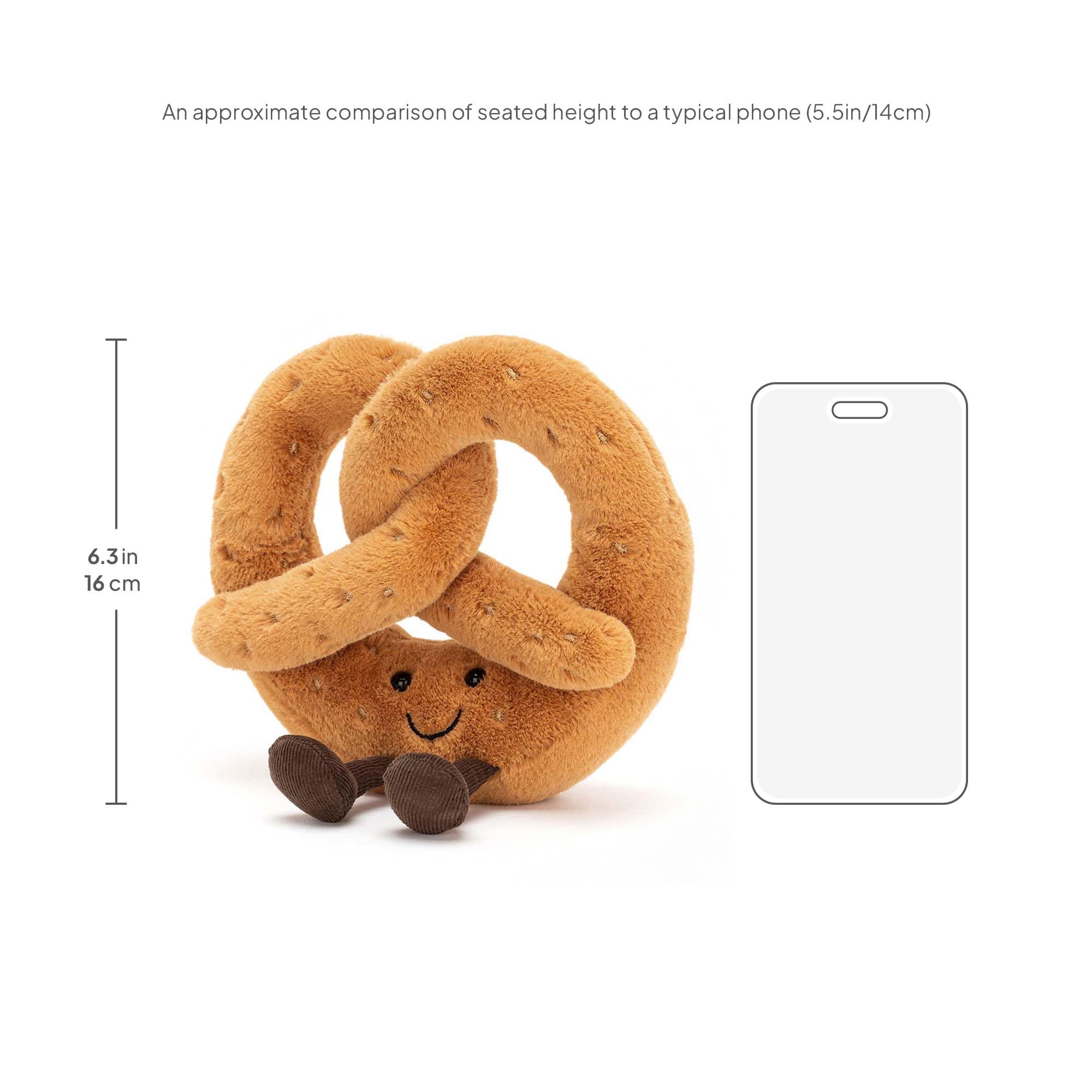 Amazon.co.jp: Jellycat 楽しいプレッツェルフードぬいぐるみ : おもちゃ