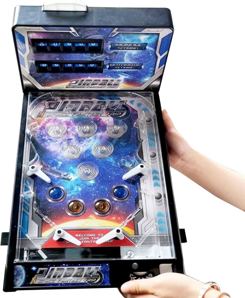 Amazon.co.jp: ポータブルピンボールマシン 子供用ピンボール機 レトロ
