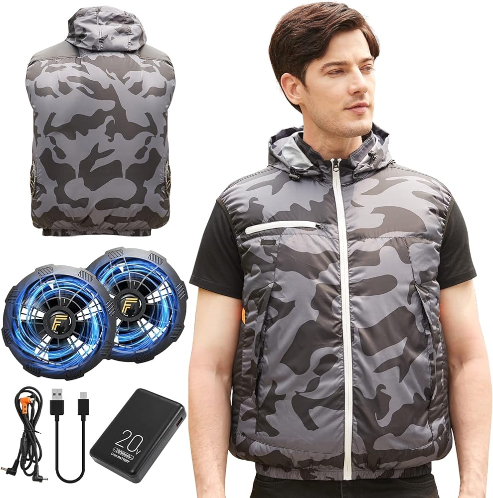 Amazon.co.jp: [Meizoon] 空調作業服 ファン付きベスト 26V ファン