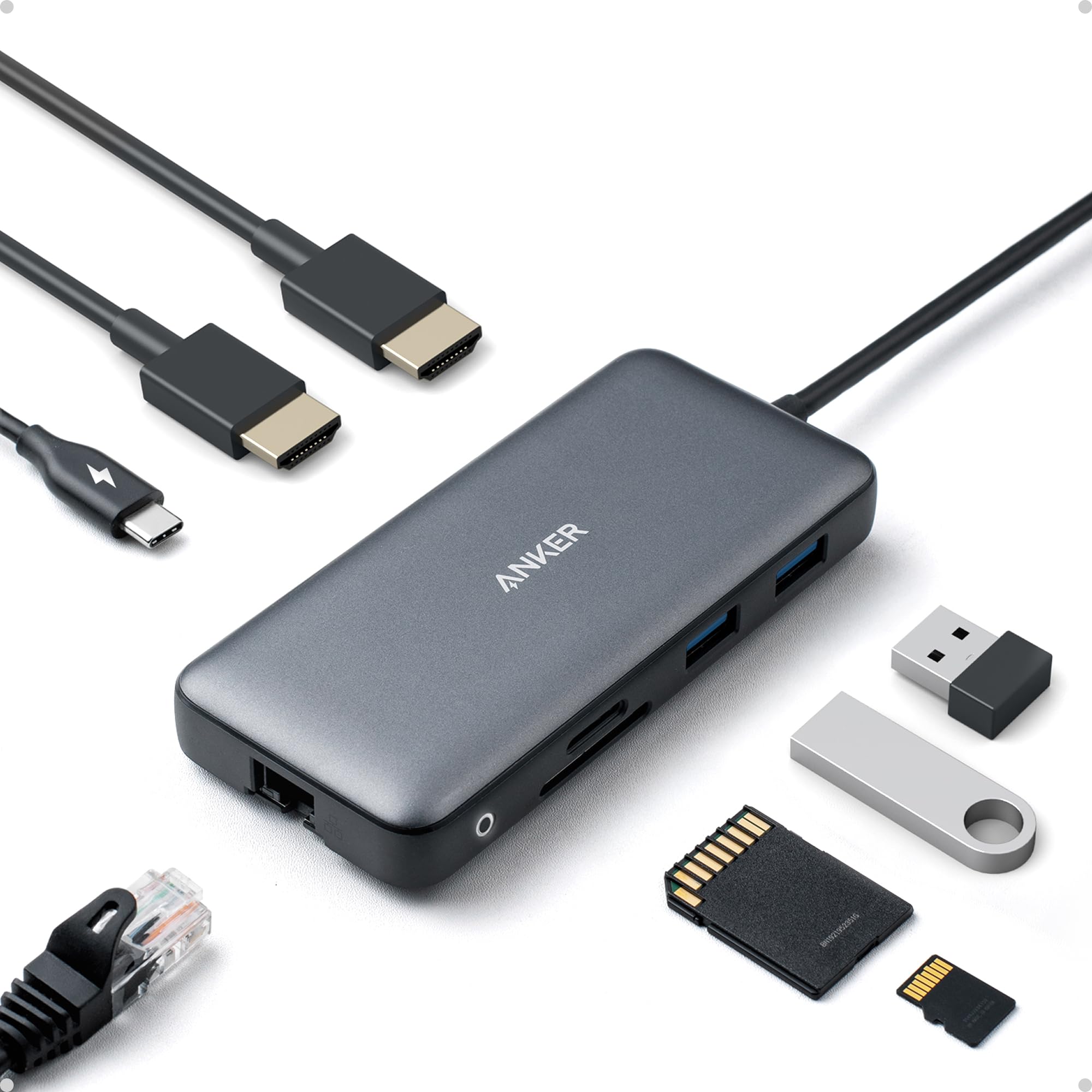 Anker USB C Docking Station Dual HDMI Monitor,8-in-1 USB-C Hub