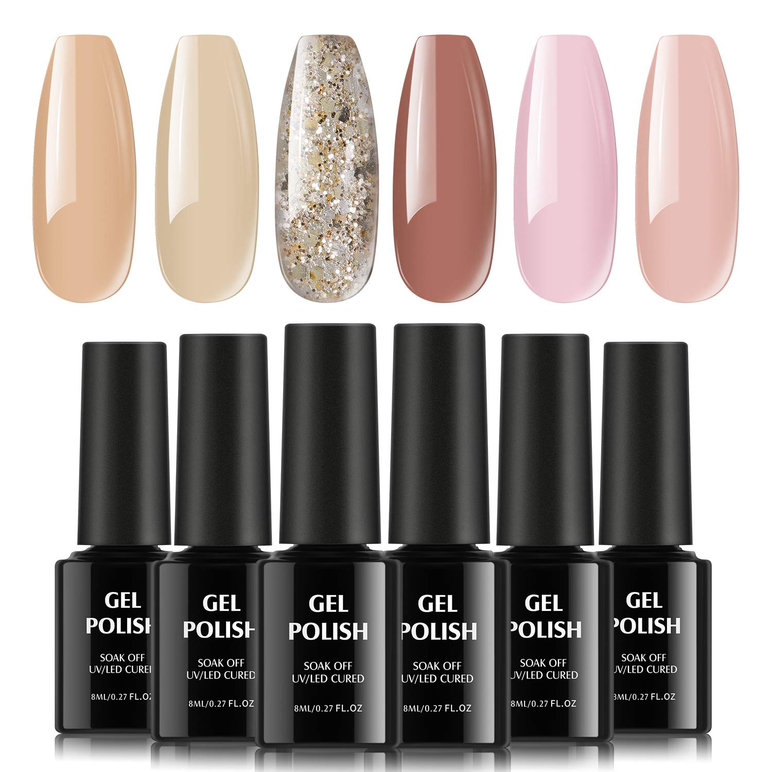 Amazon | TOMICCA ジェルネイル カラージェル 6色セット 8ml 初心者