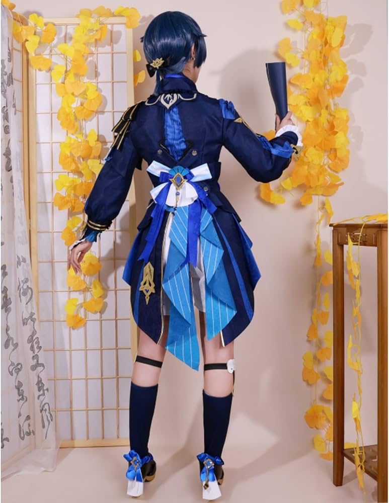 Amazon.co.jp: 原神 行秋 ゆくあき コスプレ衣装セット 海灯祭