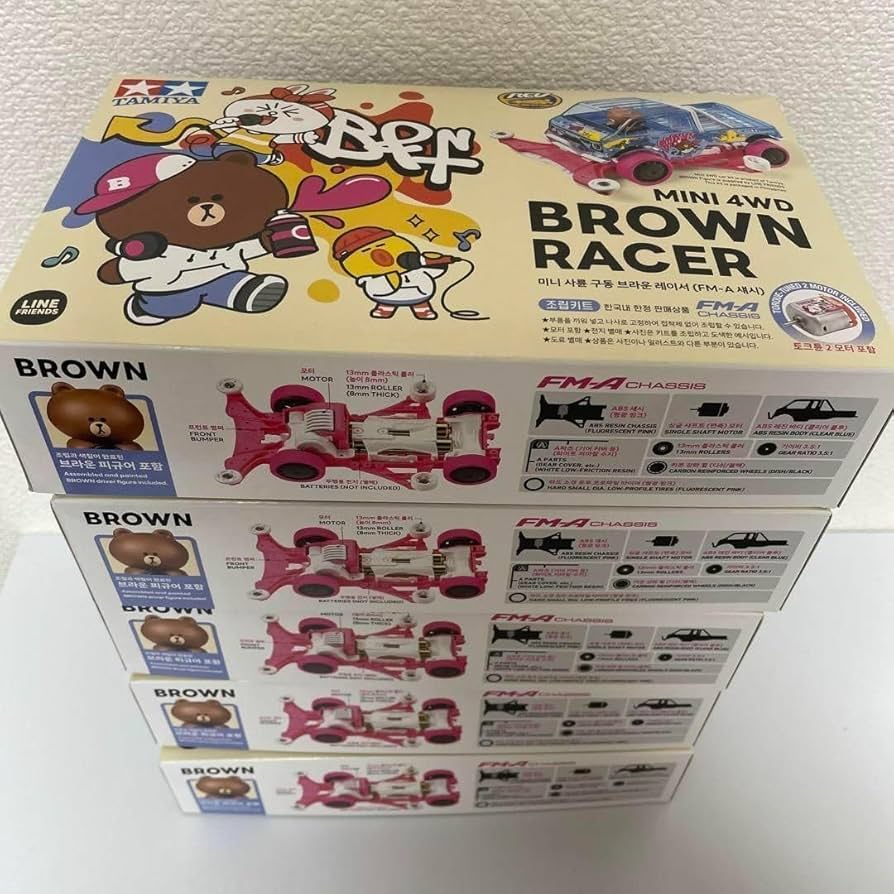 Amazon | 5台セット タミヤコリア ミニ四駆 韓国ラインフレンズ