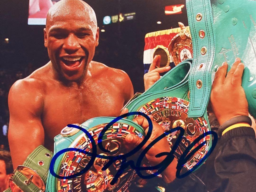 フロイドメイウェザージュニア直筆サイン入り2Lサイズ写真…