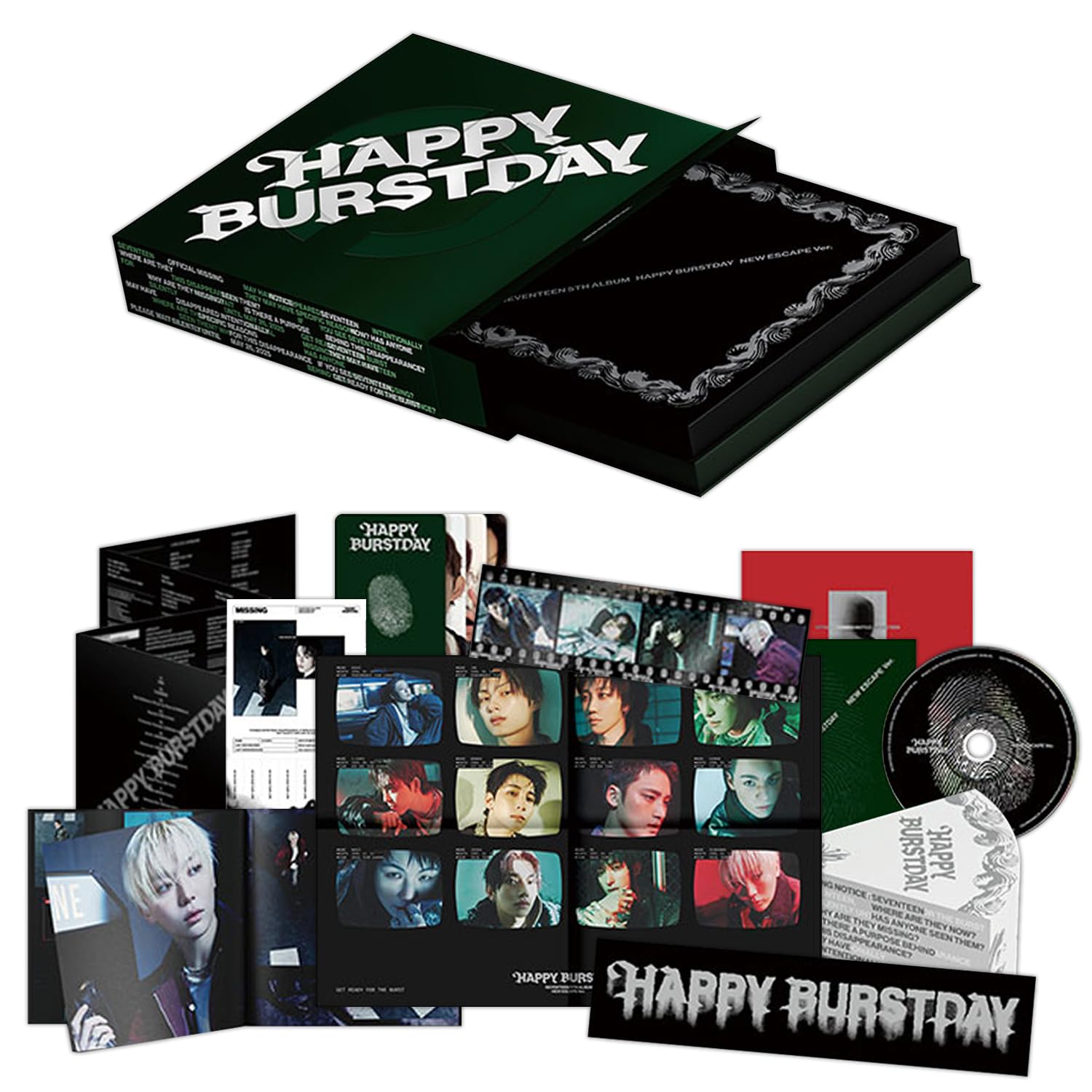 SEVENTEEN - 5th Album [HAPPY BURSTDAY] (NEW ESCAPE Ver.) Outbox +