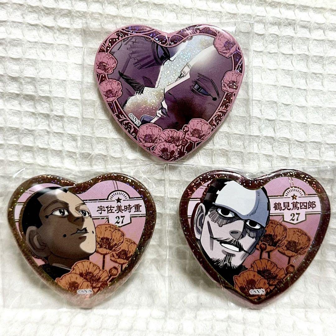 Amazon.co.jp: ゴールデンカムイ展 愛です缶バッジ3個セット 鶴見篤
