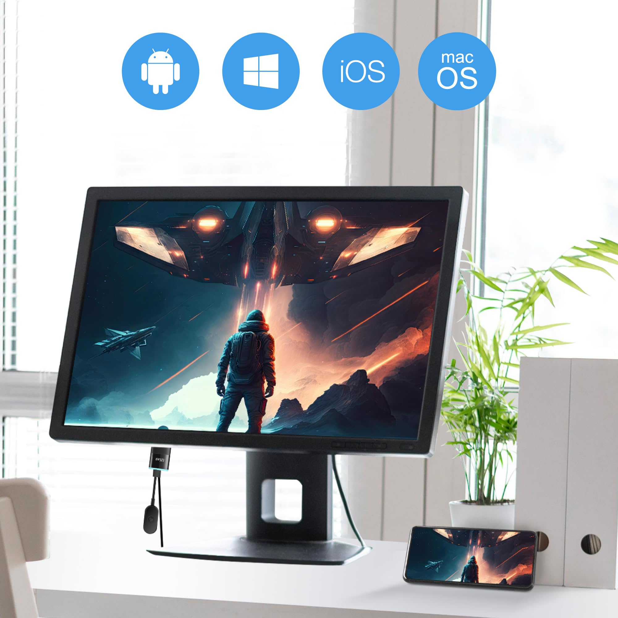 Amazon | EZCast 2 ワイヤレス ディスプレイ レシーバー、YouTube