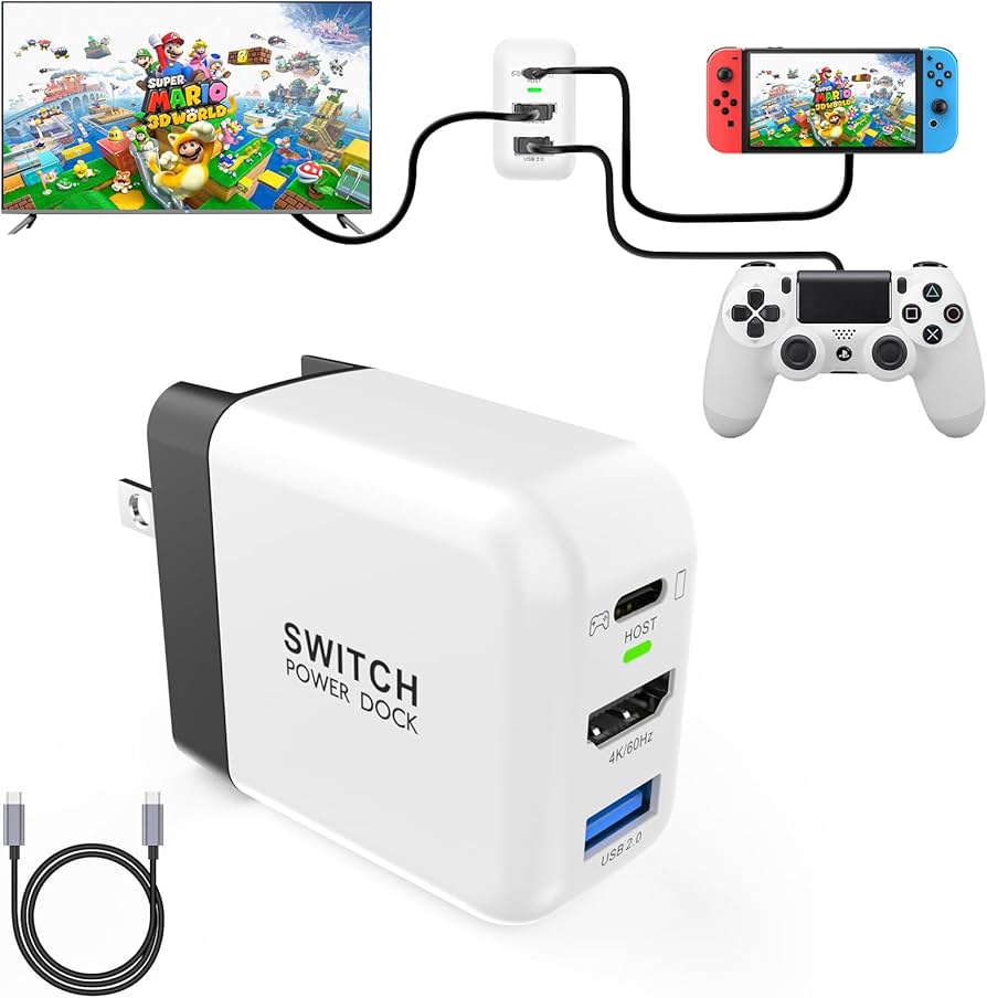 Amazon.co.jp: TreasLin 新型3in1多機 switchドック Type-c充電器 HDMI