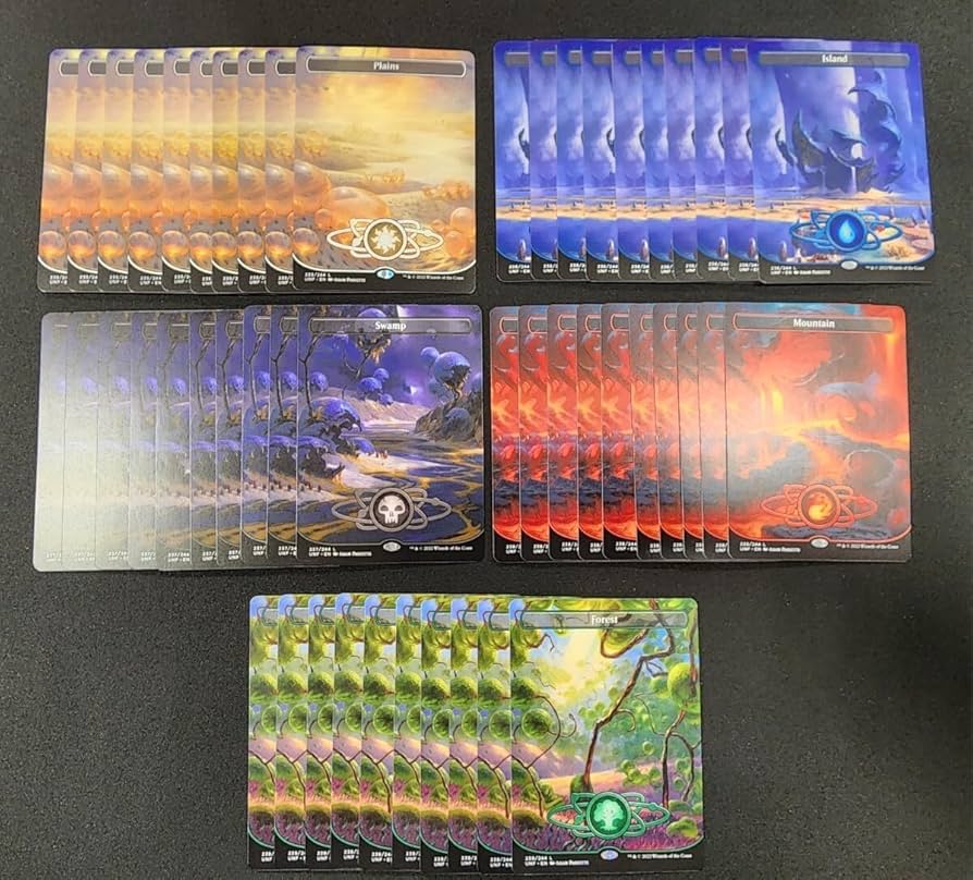 Amazon.co.jp: MTG UNFINITY フルアート 基本土地 5種各10枚セット