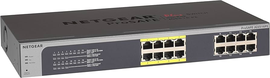 Amazon.com: NETGEAR ProSafe Plus JGS516PE - Switch - unmanaged - 8