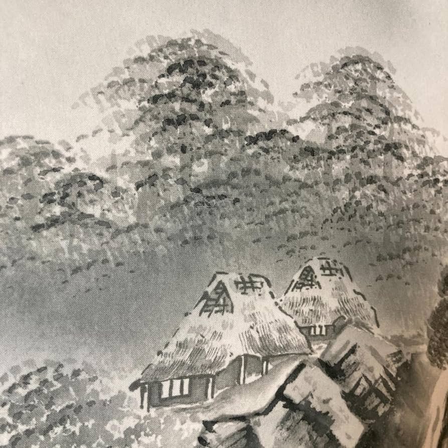 真作/東原方僊/伯耆富士/大山/秋景図/布袋屋掛軸HC-995 真作/東原方僊