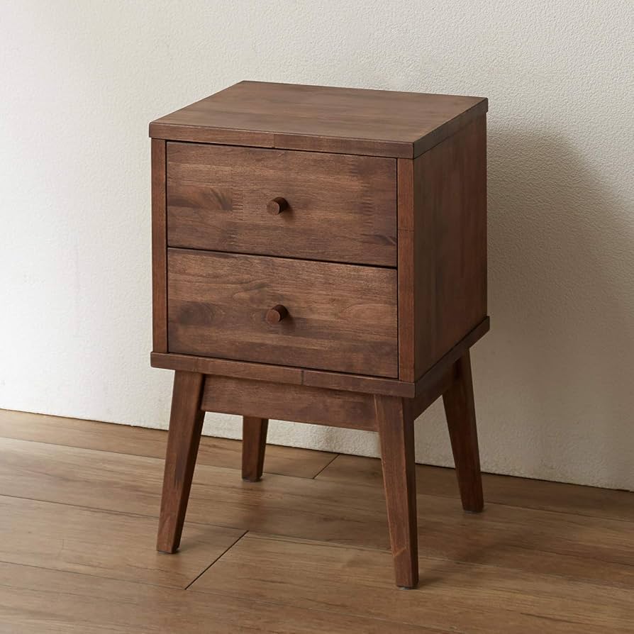 ベルメゾン 天然木アルダー材 サイドチェスト ナイトテーブル