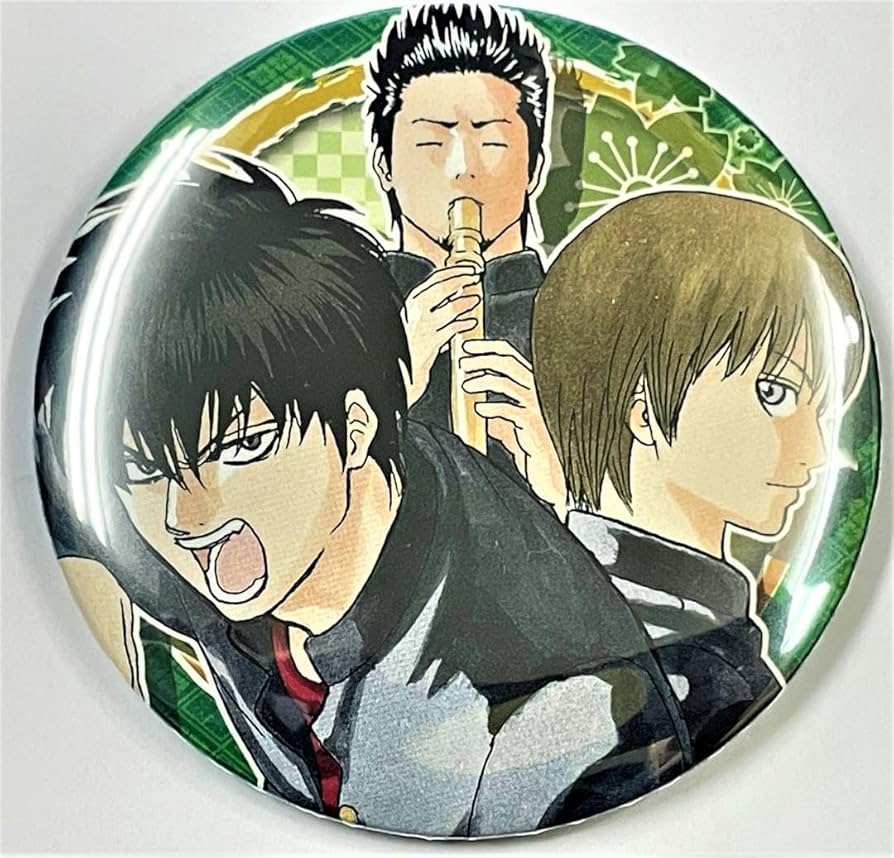 Amazon.co.jp: 銀魂 ジャンプ展 缶バッジ 学生 学ラン 土方 沖田 近藤