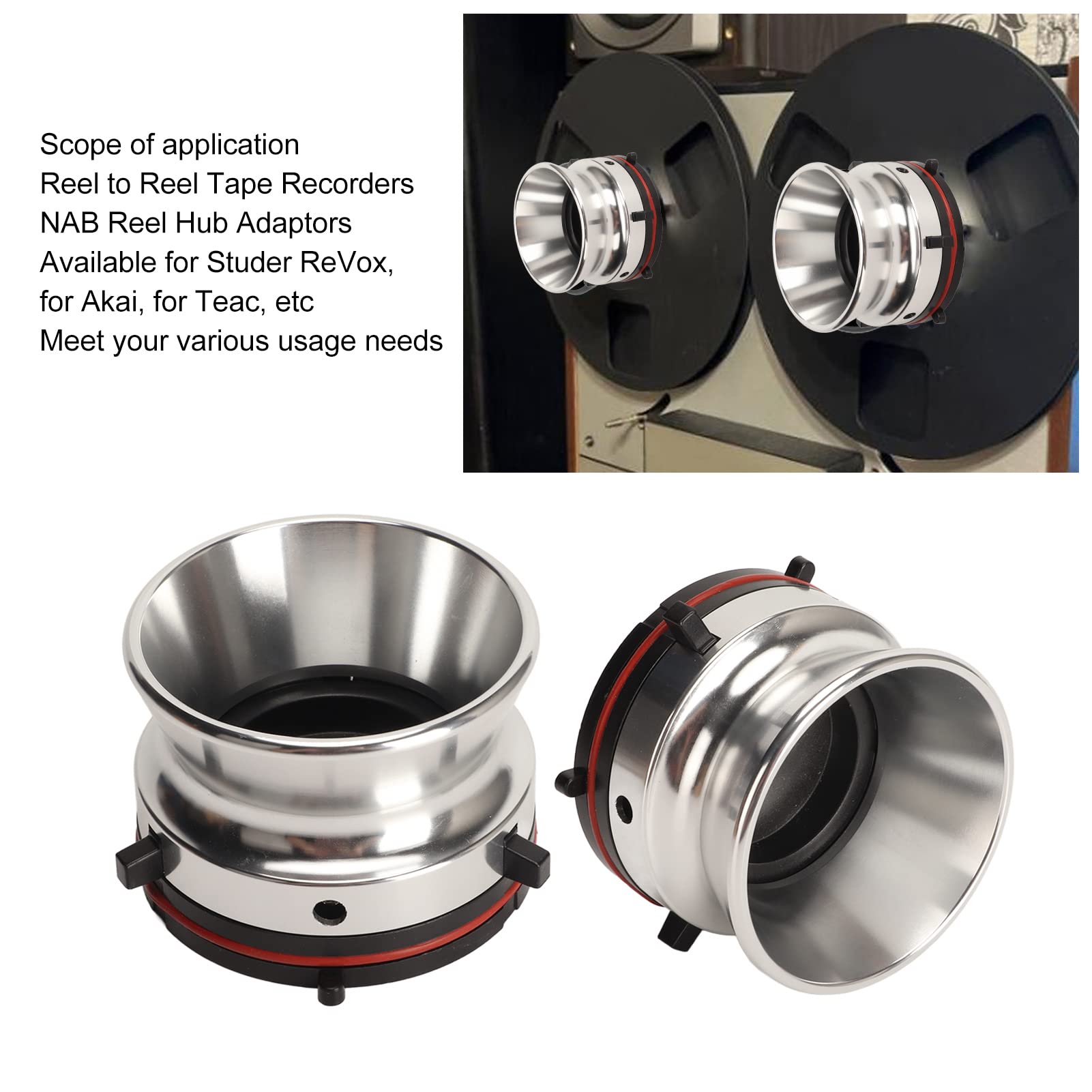 Amazon.com: Pomya 1 Pair Nab Hub Adapters, Polished Reel to Reel
