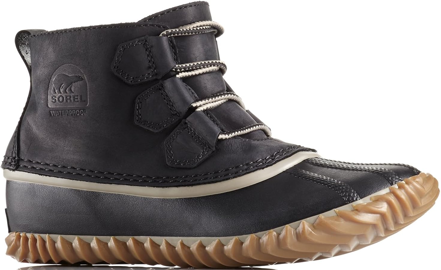 Amazon.com | Sorel Women's Out N about Leather Snow Boot, Black,5