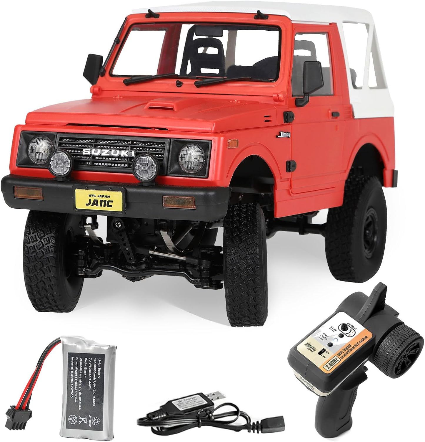 ターボ機能付き 1/10 ドリフトラジコンカー D001 白 スペアボディー付