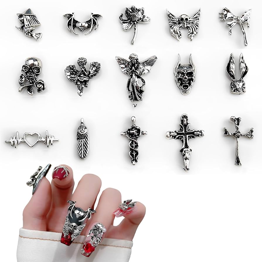 Amazon | Khers ネイルパーツ ゴテゴテ ゴシック パンク 地雷系