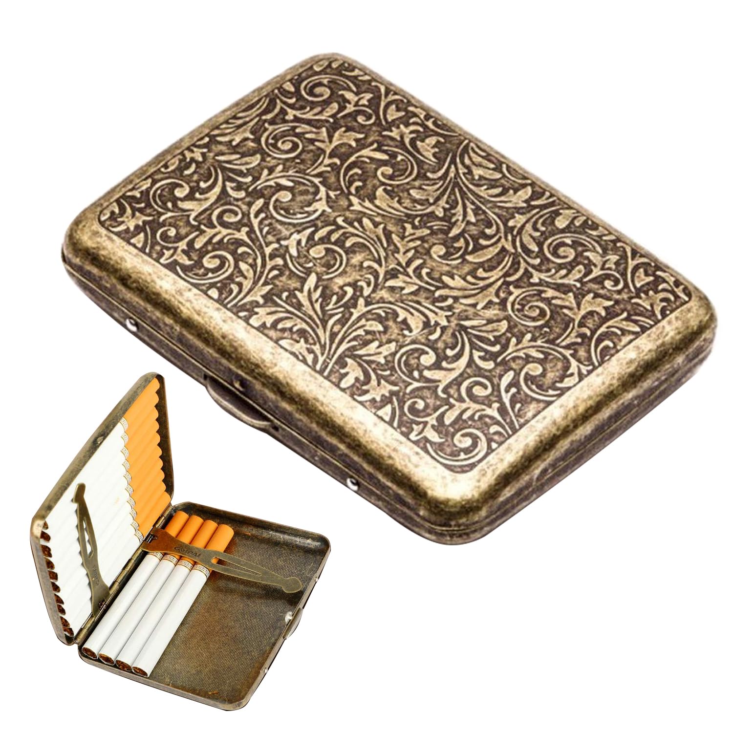 Amazon | タバコケース シガレットケース 20本収納 おしゃれ メタル