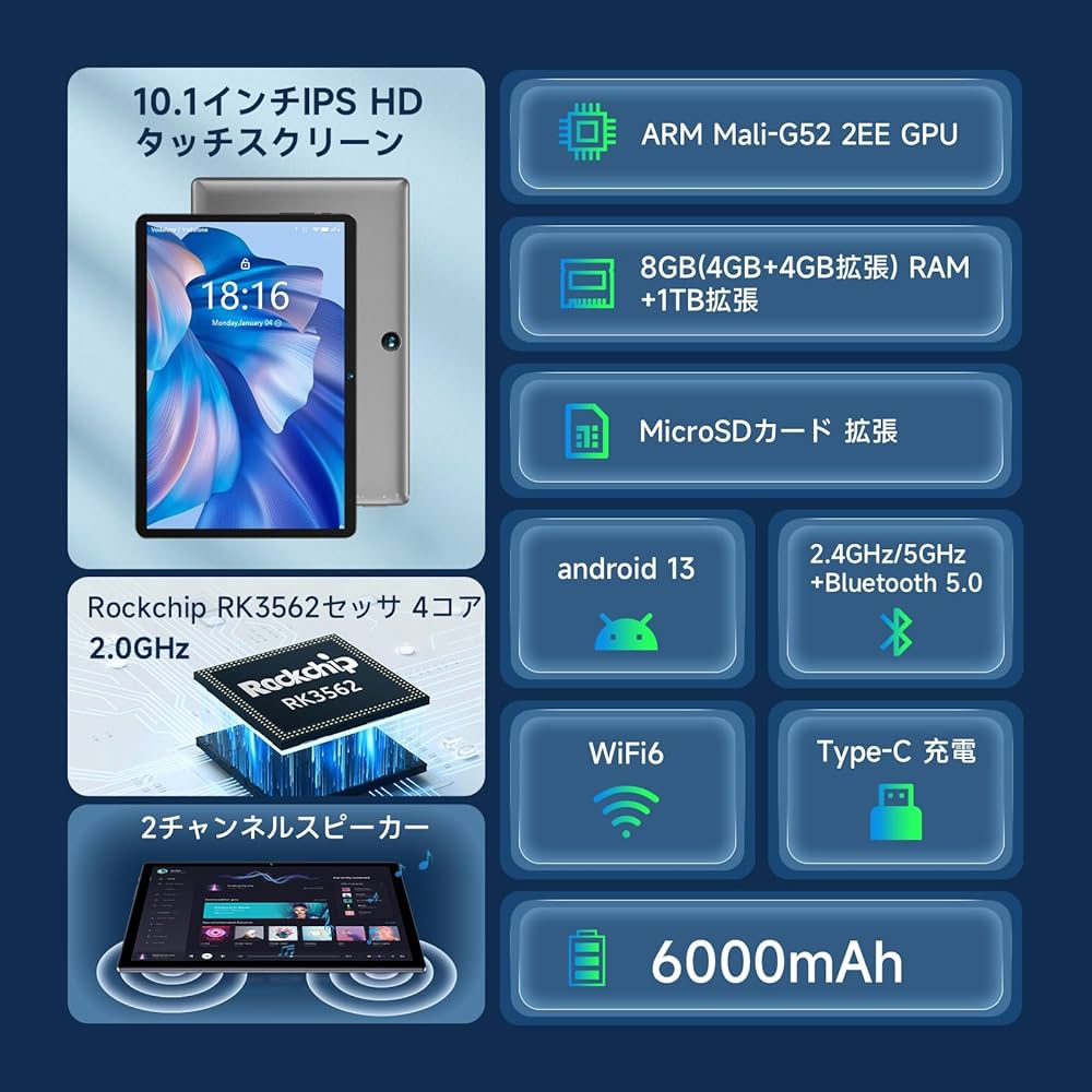 Amazon.co.jp: BMAX I9Plus タブレット 10インチ Wi-Fiモデル 8GB(4GB+