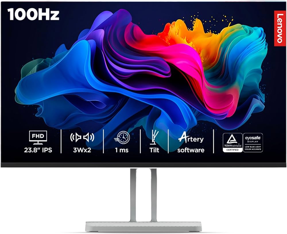 Lenovo L24i-4A, 24 inch (60.45cm), IPS, FHD 1920x1080, 100Hz
