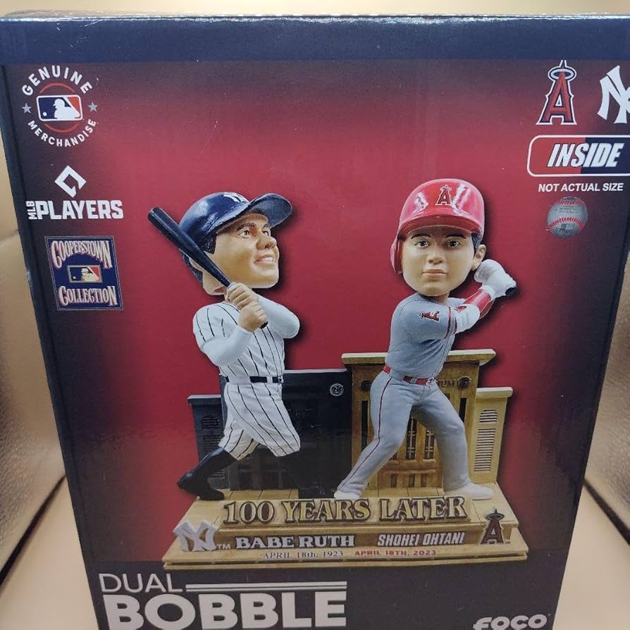 Amazon.co.jp: 希少)大谷翔平 ベーブルース ダブル・ボブルヘッド人形