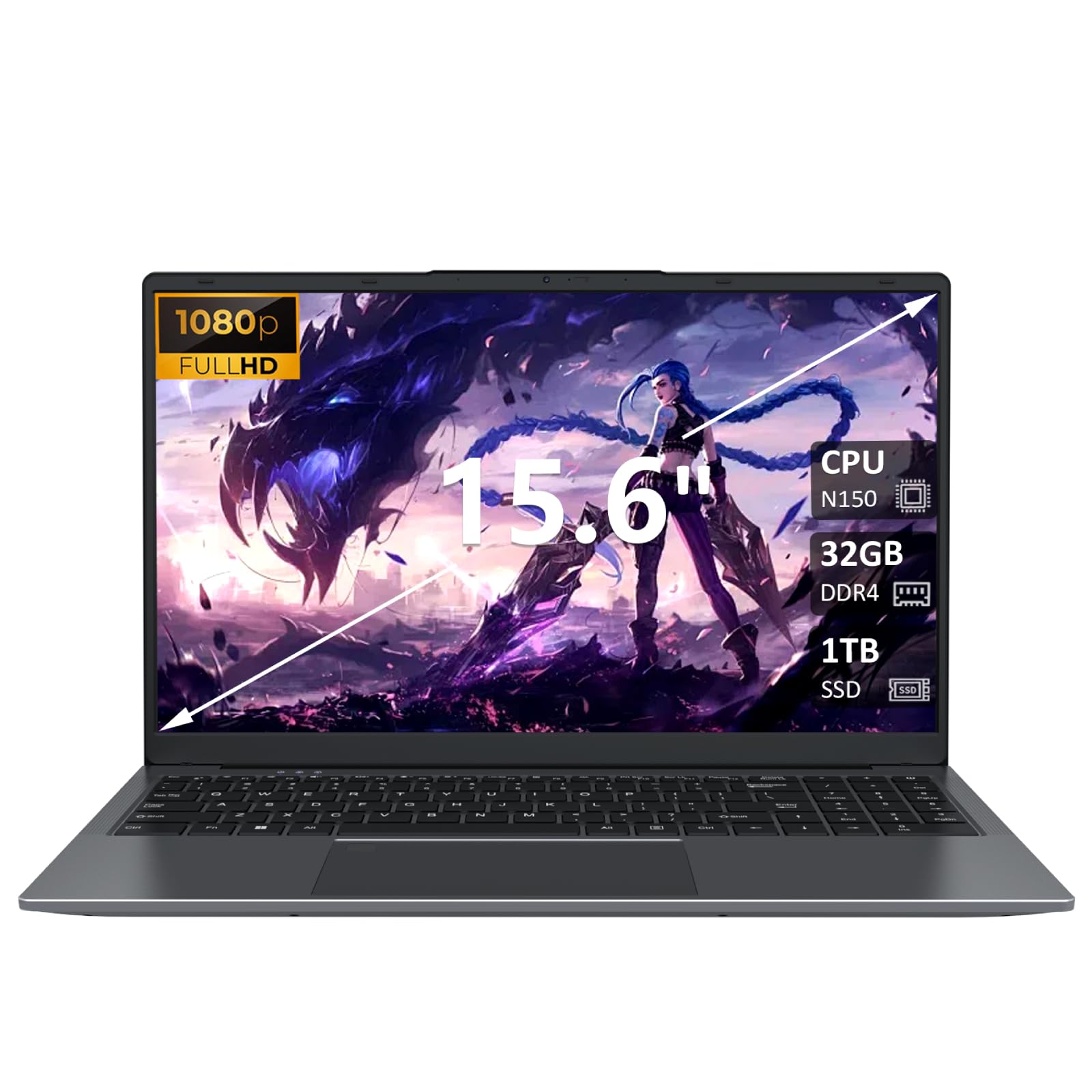 Amazon.com: 32GB RAM Laptop Computer with 1TB NVMe SSD, Intel N150