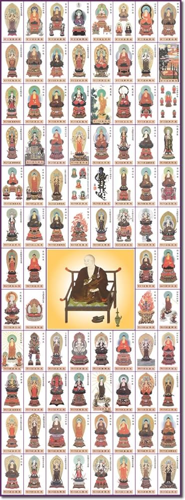 Amazon｜掛け軸-四国八十八ヶ所彩色御影お札（尺八・納経軸・お遍路